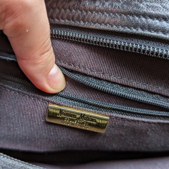 VINTAGE Leather & Woven Fabric Purse Black Shoulder Bag Whimsygoth Mesh 90s - Picture 2 of 10